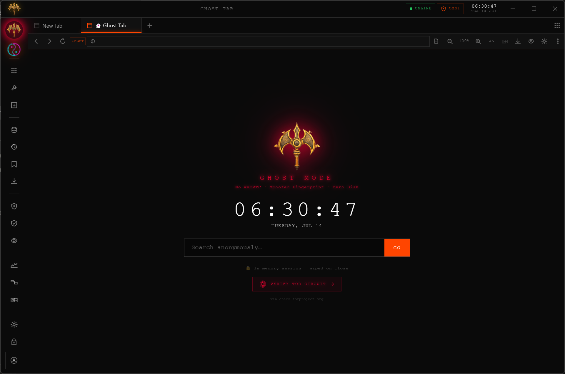 Dhurta Ghost Mode tab, real capture